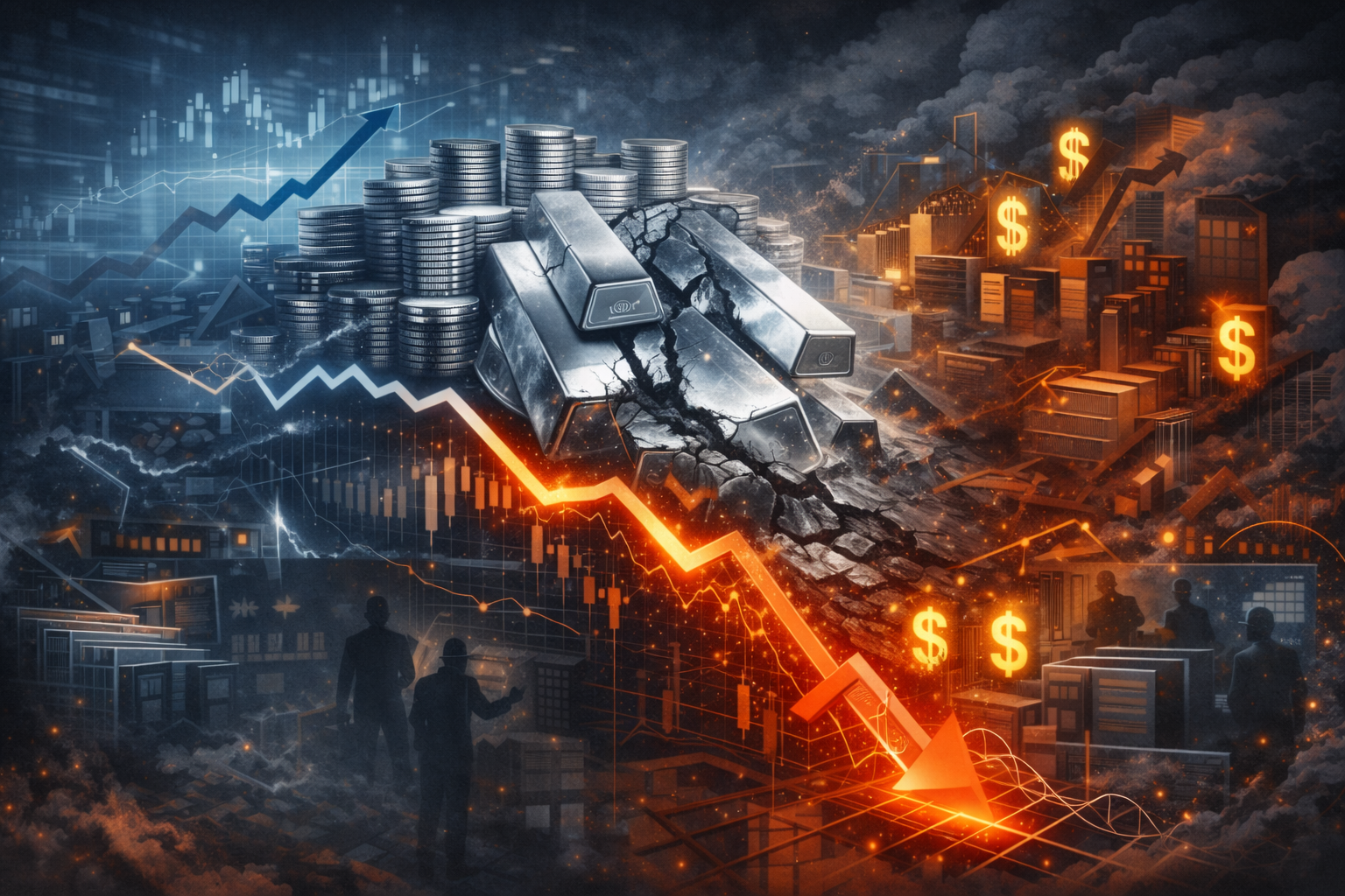 Silver record rally reverses sharply as leverage unwinds, the dollar rebounds, and markets debate risk versus opportunity.