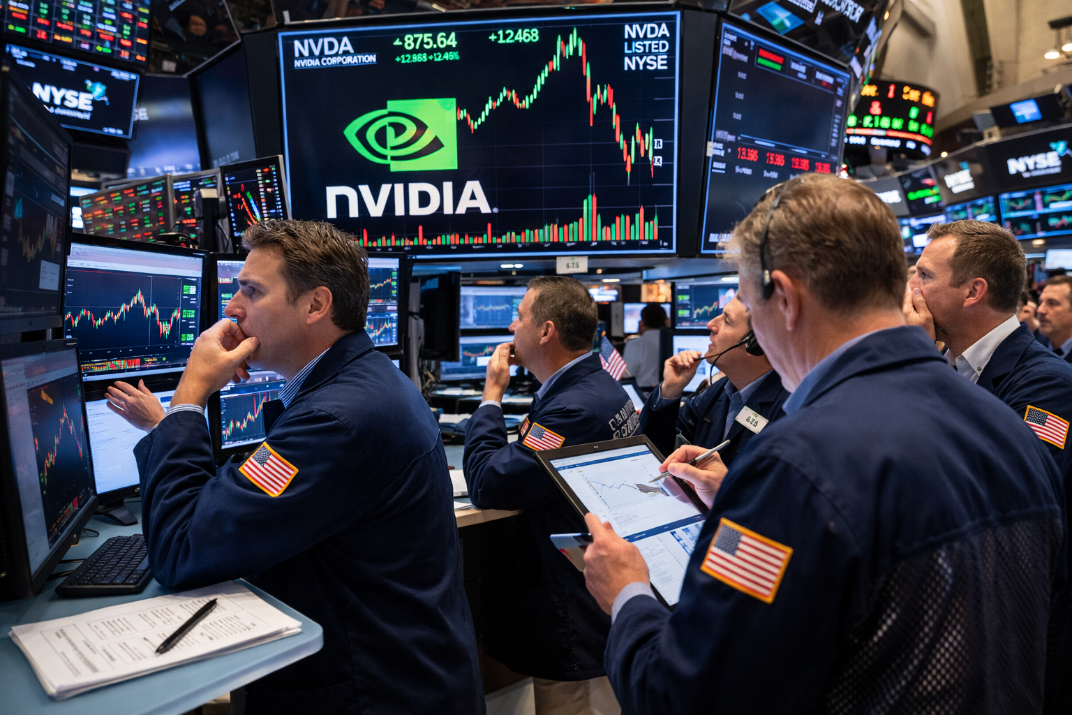 Nvidia stock slips 2% near $182 as China export curbs, macro fears and rich valuations spark profit-taking despite strong AI demand.